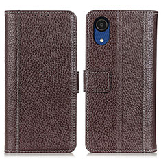 Coque Portefeuille Livre Cuir Etui Clapet M14L pour Samsung Galaxy A03 Core Marron