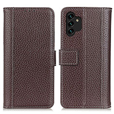 Coque Portefeuille Livre Cuir Etui Clapet M14L pour Samsung Galaxy A04s Marron