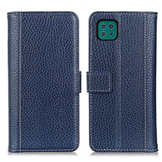 Coque Portefeuille Livre Cuir Etui Clapet M14L pour Samsung Galaxy A22 5G Bleu