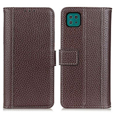 Coque Portefeuille Livre Cuir Etui Clapet M14L pour Samsung Galaxy A22 5G Marron