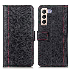 Coque Portefeuille Livre Cuir Etui Clapet M14L pour Samsung Galaxy S21 Plus 5G Noir