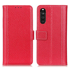 Coque Portefeuille Livre Cuir Etui Clapet M14L pour Sony Xperia 10 III Lite Rouge