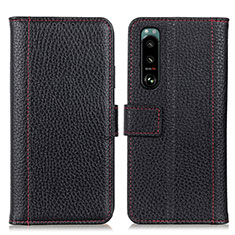 Coque Portefeuille Livre Cuir Etui Clapet M14L pour Sony Xperia 5 III Noir