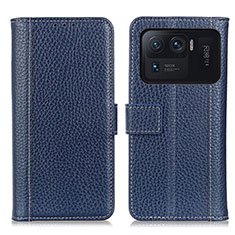 Coque Portefeuille Livre Cuir Etui Clapet M14L pour Xiaomi Mi 11 Ultra 5G Bleu