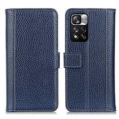 Coque Portefeuille Livre Cuir Etui Clapet M14L pour Xiaomi Mi 11i 5G (2022) Bleu