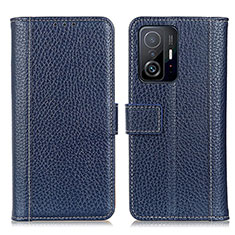 Coque Portefeuille Livre Cuir Etui Clapet M14L pour Xiaomi Mi 11T 5G Bleu