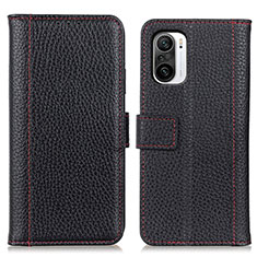 Coque Portefeuille Livre Cuir Etui Clapet M14L pour Xiaomi Redmi K40 Pro+ Plus 5G Noir