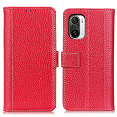 Coque Portefeuille Livre Cuir Etui Clapet M14L pour Xiaomi Redmi K40 Pro+ Plus 5G Rouge