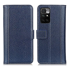 Coque Portefeuille Livre Cuir Etui Clapet M14L pour Xiaomi Redmi Note 11 4G (2021) Bleu