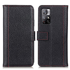 Coque Portefeuille Livre Cuir Etui Clapet M14L pour Xiaomi Redmi Note 11 5G Noir