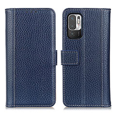 Coque Portefeuille Livre Cuir Etui Clapet M14L pour Xiaomi Redmi Note 11 SE 5G Bleu