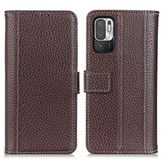 Coque Portefeuille Livre Cuir Etui Clapet M14L pour Xiaomi Redmi Note 11 SE 5G Marron