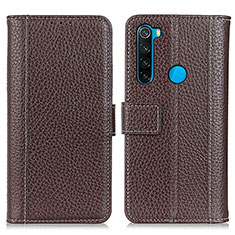 Coque Portefeuille Livre Cuir Etui Clapet M14L pour Xiaomi Redmi Note 8 (2021) Marron