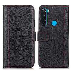 Coque Portefeuille Livre Cuir Etui Clapet M14L pour Xiaomi Redmi Note 8 (2021) Noir