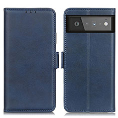 Coque Portefeuille Livre Cuir Etui Clapet M15L pour Google Pixel 6 5G Bleu