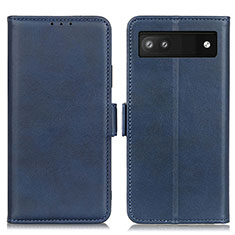 Coque Portefeuille Livre Cuir Etui Clapet M15L pour Google Pixel 6a 5G Bleu