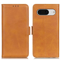 Coque Portefeuille Livre Cuir Etui Clapet M15L pour Google Pixel 8 5G Brun Clair