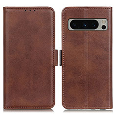 Coque Portefeuille Livre Cuir Etui Clapet M15L pour Google Pixel 8 Pro 5G Marron