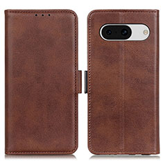 Coque Portefeuille Livre Cuir Etui Clapet M15L pour Google Pixel 8a 5G Marron