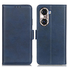 Coque Portefeuille Livre Cuir Etui Clapet M15L pour Huawei Honor 60 5G Bleu