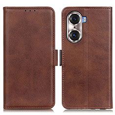 Coque Portefeuille Livre Cuir Etui Clapet M15L pour Huawei Honor 60 5G Marron