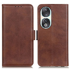 Coque Portefeuille Livre Cuir Etui Clapet M15L pour Huawei Honor 90 5G Marron