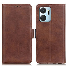 Coque Portefeuille Livre Cuir Etui Clapet M15L pour Huawei Honor X7a Marron