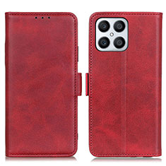 Coque Portefeuille Livre Cuir Etui Clapet M15L pour Huawei Honor X8 4G Rouge