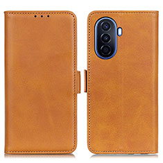 Coque Portefeuille Livre Cuir Etui Clapet M15L pour Huawei Nova Y70 Plus Brun Clair