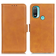 Coque Portefeuille Livre Cuir Etui Clapet M15L pour Motorola Moto E20 Brun Clair