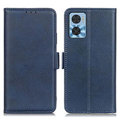 Coque Portefeuille Livre Cuir Etui Clapet M15L pour Motorola Moto E22i Bleu