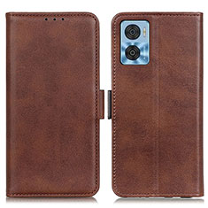 Coque Portefeuille Livre Cuir Etui Clapet M15L pour Motorola Moto E22i Marron