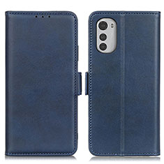 Coque Portefeuille Livre Cuir Etui Clapet M15L pour Motorola Moto E32 Bleu