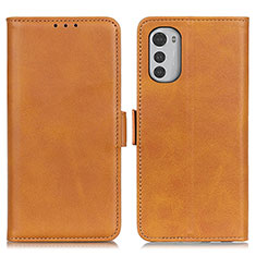 Coque Portefeuille Livre Cuir Etui Clapet M15L pour Motorola Moto E32 Brun Clair