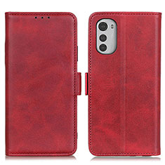 Coque Portefeuille Livre Cuir Etui Clapet M15L pour Motorola Moto E32 Rouge