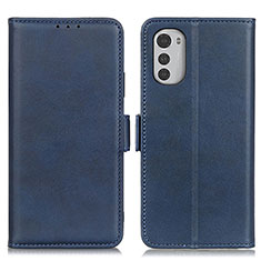 Coque Portefeuille Livre Cuir Etui Clapet M15L pour Motorola Moto E32s Bleu