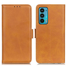 Coque Portefeuille Livre Cuir Etui Clapet M15L pour Motorola Moto Edge 20 5G Brun Clair