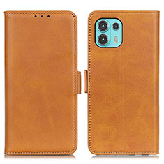 Coque Portefeuille Livre Cuir Etui Clapet M15L pour Motorola Moto Edge 20 Lite 5G Brun Clair