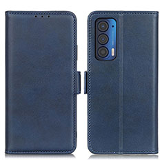 Coque Portefeuille Livre Cuir Etui Clapet M15L pour Motorola Moto Edge (2021) 5G Bleu