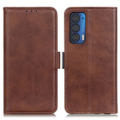 Coque Portefeuille Livre Cuir Etui Clapet M15L pour Motorola Moto Edge (2021) 5G Marron