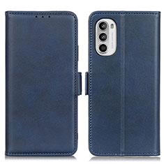 Coque Portefeuille Livre Cuir Etui Clapet M15L pour Motorola Moto Edge (2022) 5G Bleu