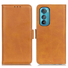 Coque Portefeuille Livre Cuir Etui Clapet M15L pour Motorola Moto Edge 30 5G Brun Clair