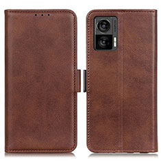 Coque Portefeuille Livre Cuir Etui Clapet M15L pour Motorola Moto Edge 30 Lite 5G Marron