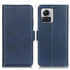 Coque Portefeuille Livre Cuir Etui Clapet M15L pour Motorola Moto Edge 30 Ultra 5G Bleu