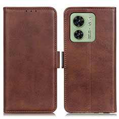 Coque Portefeuille Livre Cuir Etui Clapet M15L pour Motorola Moto Edge 40 5G Marron