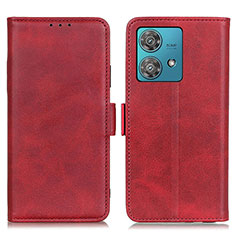 Coque Portefeuille Livre Cuir Etui Clapet M15L pour Motorola Moto Edge 40 Neo 5G Rouge