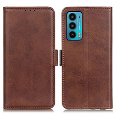 Coque Portefeuille Livre Cuir Etui Clapet M15L pour Motorola Moto Edge Lite 5G Marron