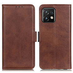 Coque Portefeuille Livre Cuir Etui Clapet M15L pour Motorola Moto Edge Plus (2023) 5G Marron