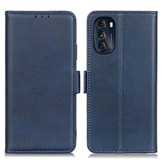 Coque Portefeuille Livre Cuir Etui Clapet M15L pour Motorola Moto G 5G (2022) Bleu