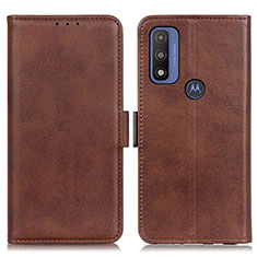 Coque Portefeuille Livre Cuir Etui Clapet M15L pour Motorola Moto G Pure Marron